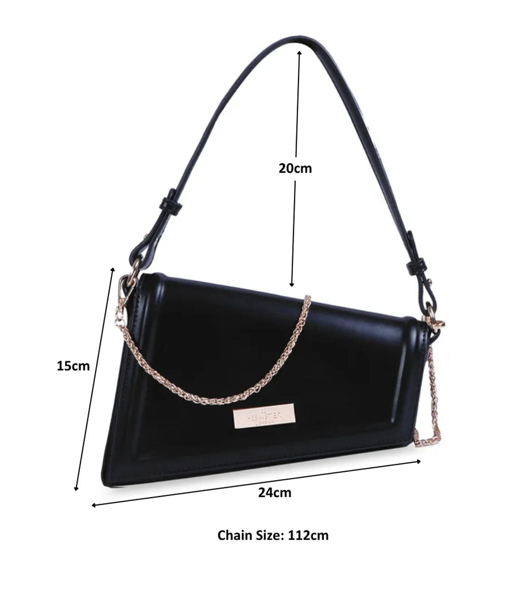 Hamster London Beverley Freefall Shoulder Bag Black