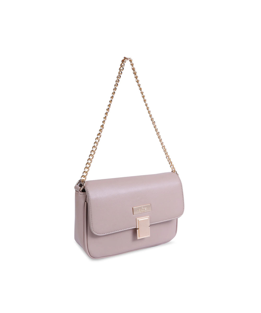 Hamster London Beverley Glow-up Crossbody Bag Beige