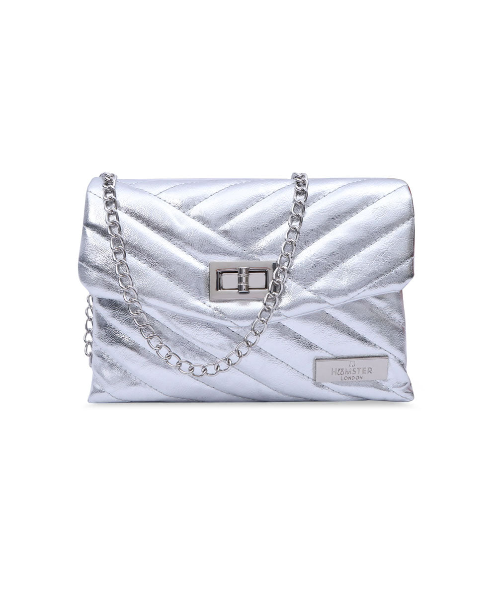 Hamster London Bea Crossbody Bag Silver