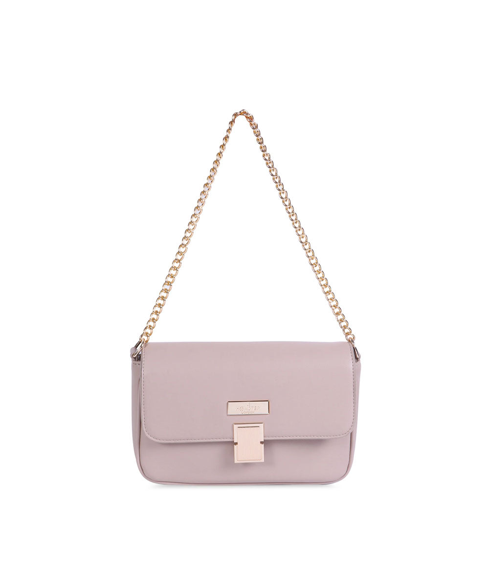Hamster London Beverley Glow-up Crossbody Bag Beige