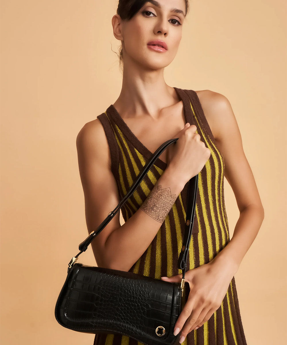 Hamster London Roma Shoulder Bag Black