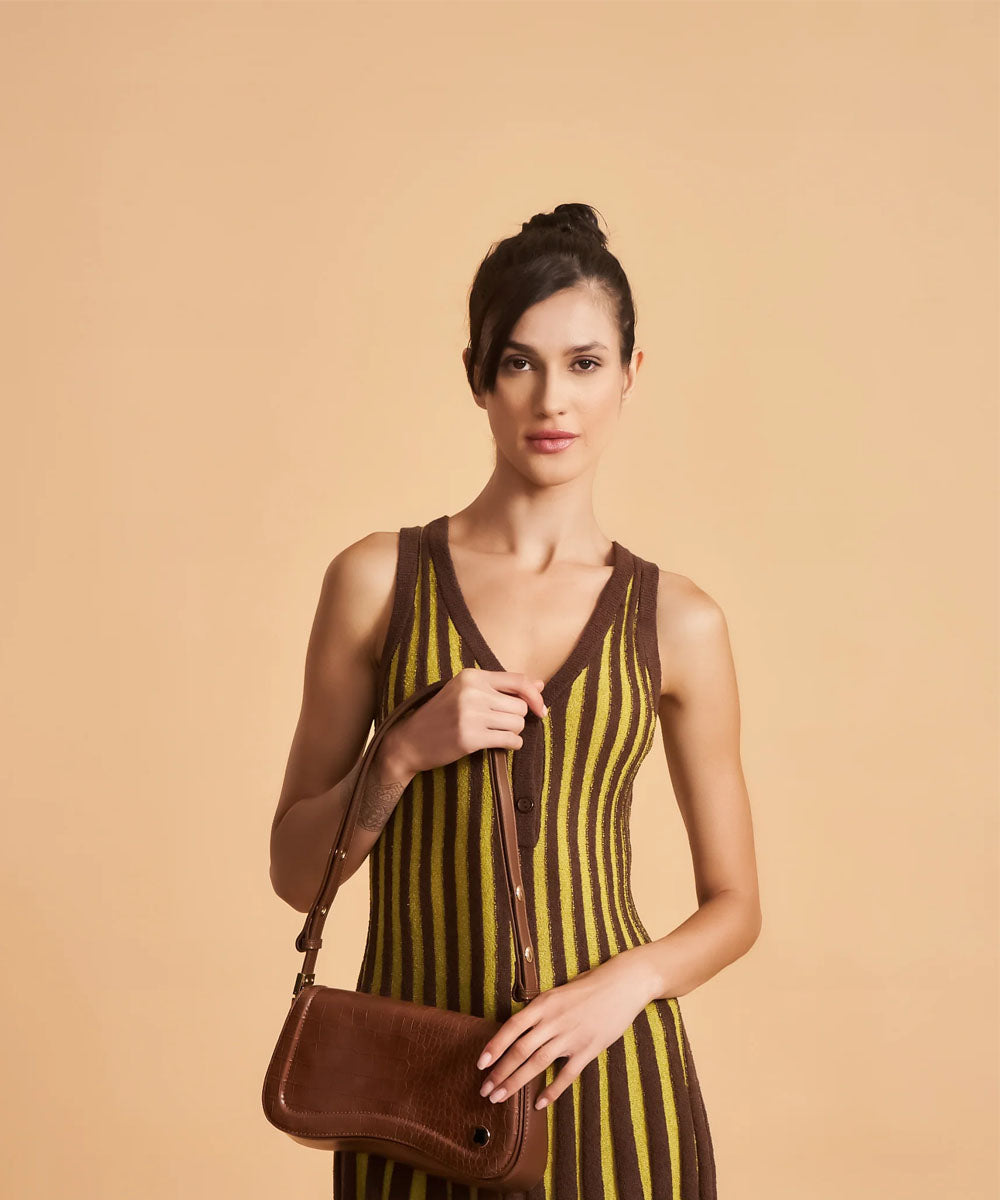 Hamster London Roma Shoulder Bag Brown