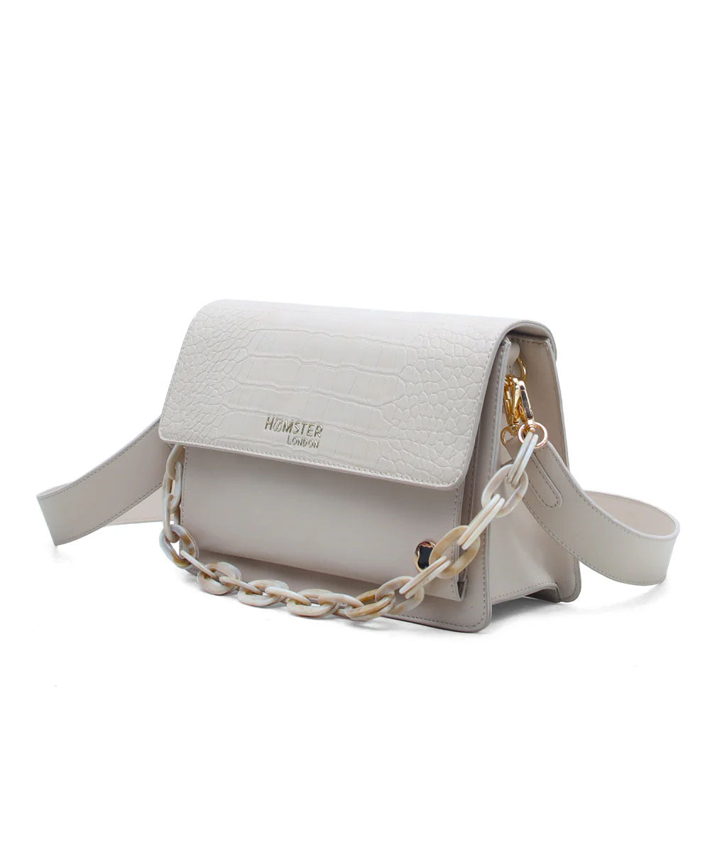 Hamster London Roma Flap Bag Beige