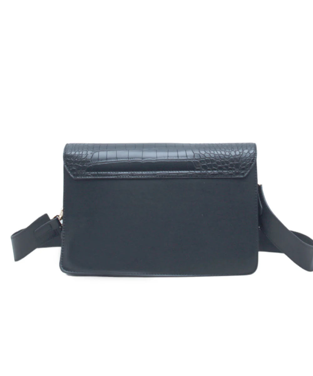 Hamster London Roma Flap Bag Black