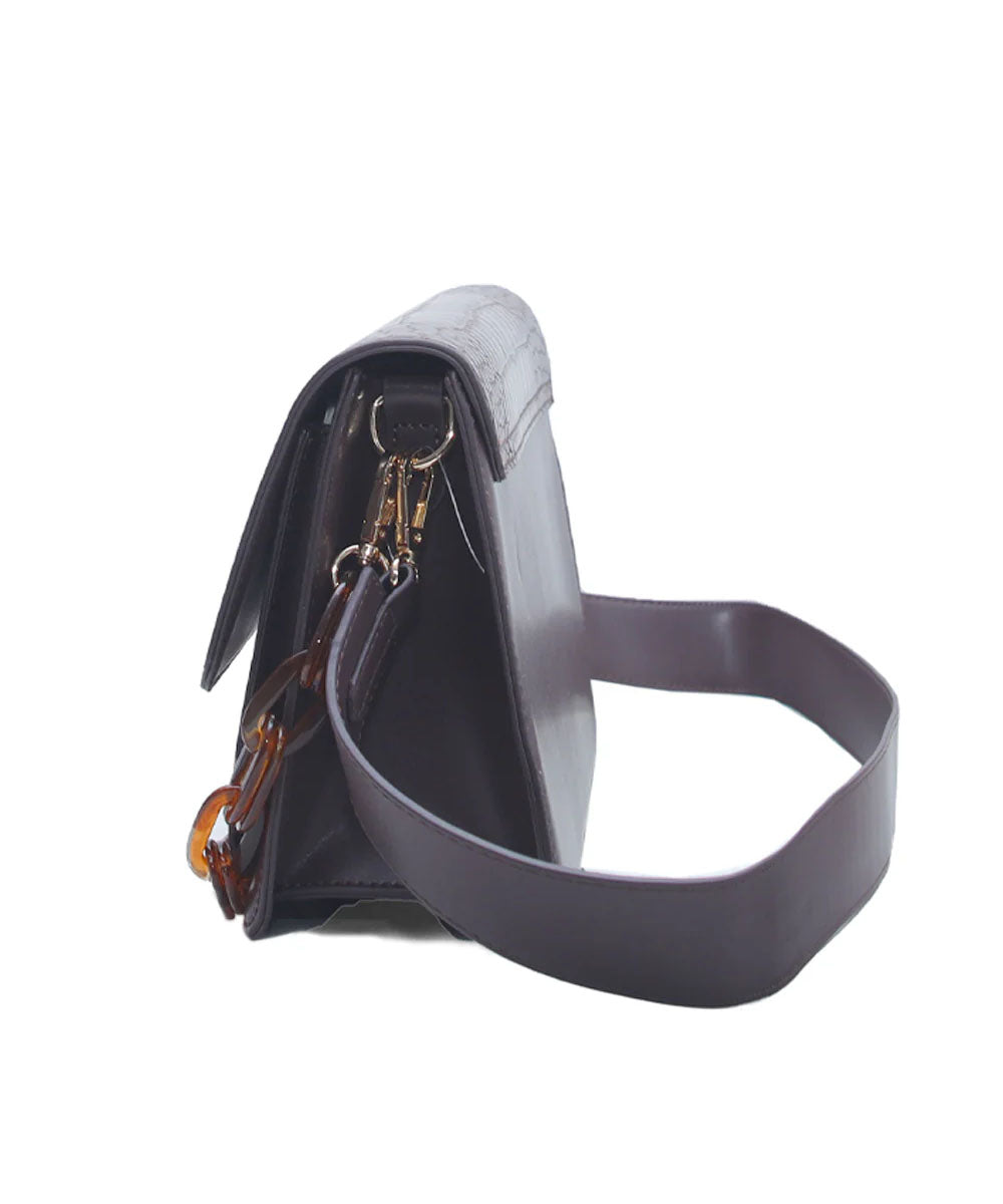 Hamster London Roma Flap Bag Brown