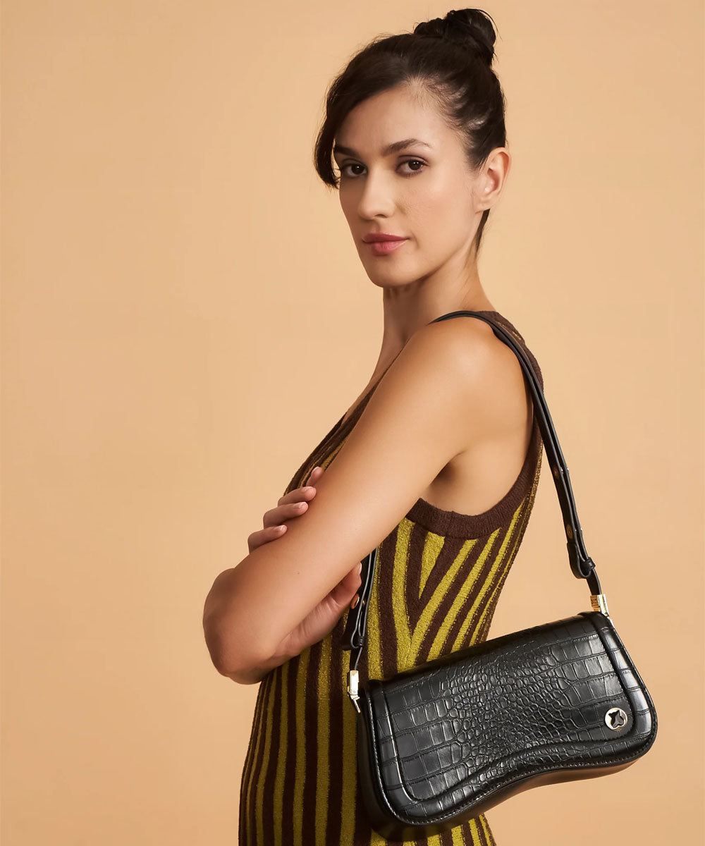 Hamster London Roma Shoulder Bag Black
