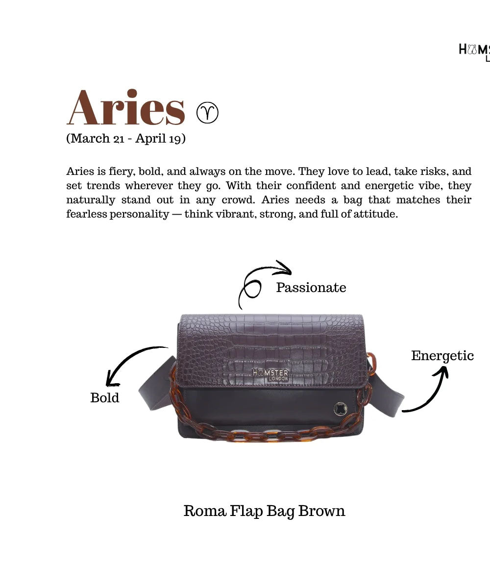 Hamster London Roma Flap Bag Brown
