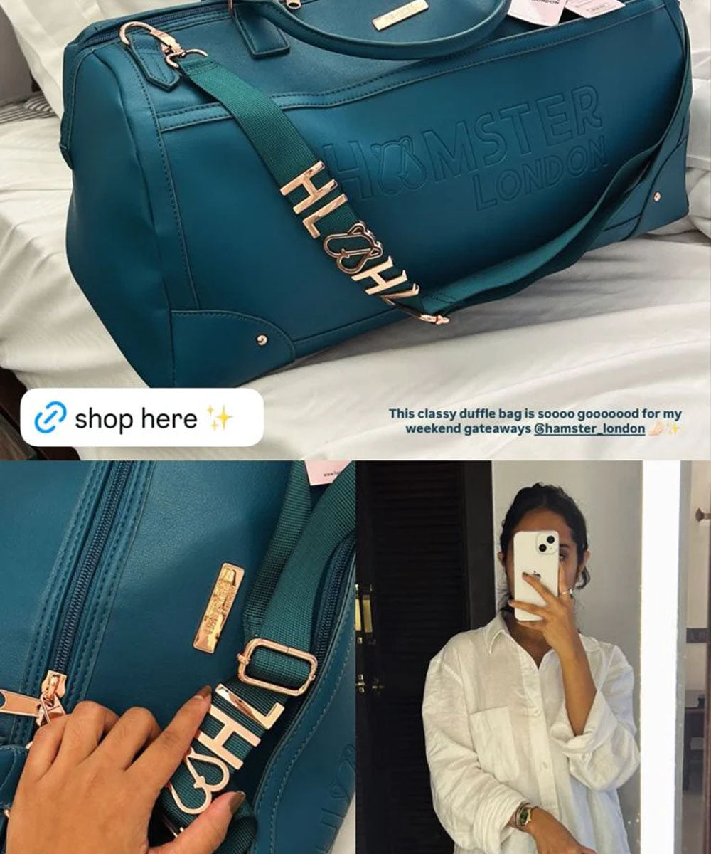 Hamster London Melissa Travel Duffle Bag Teal