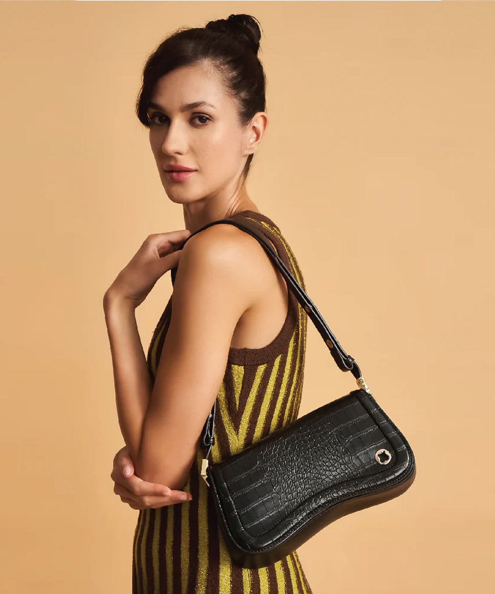 Hamster London Roma Shoulder Bag Black