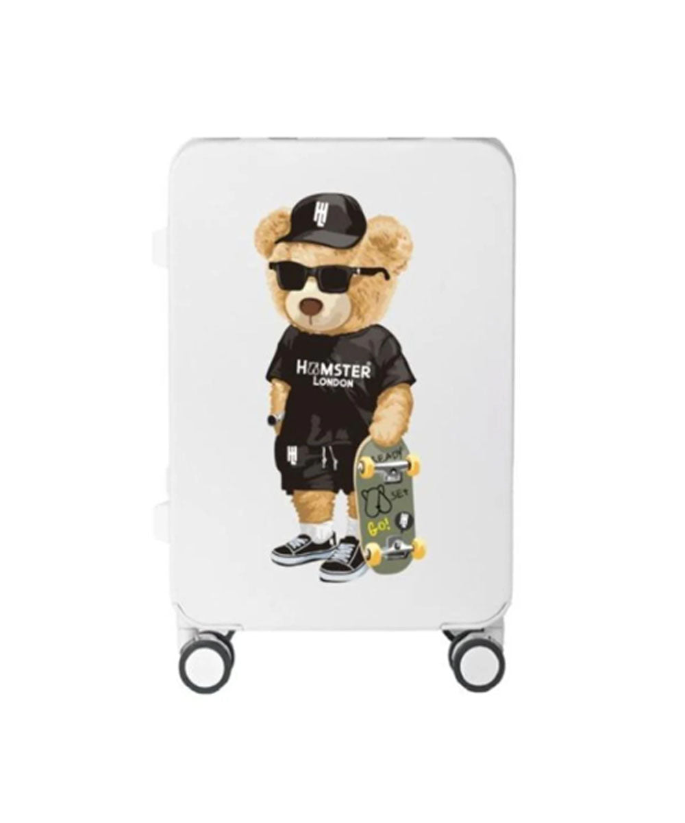 Hamster London Ted H Holiday Luggage White 20in