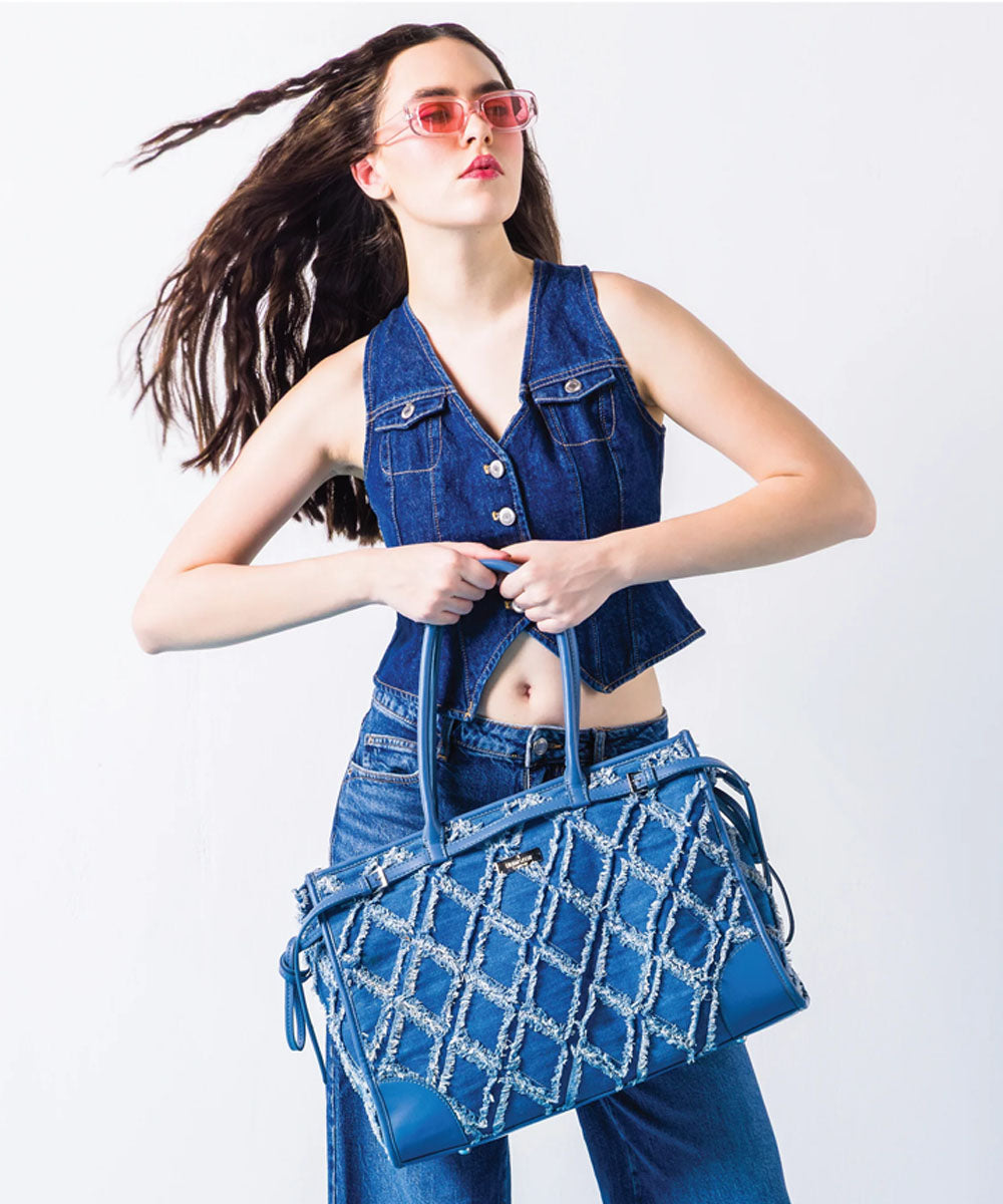 Hamster London Urban Eden Ivy Tote Bag Blue