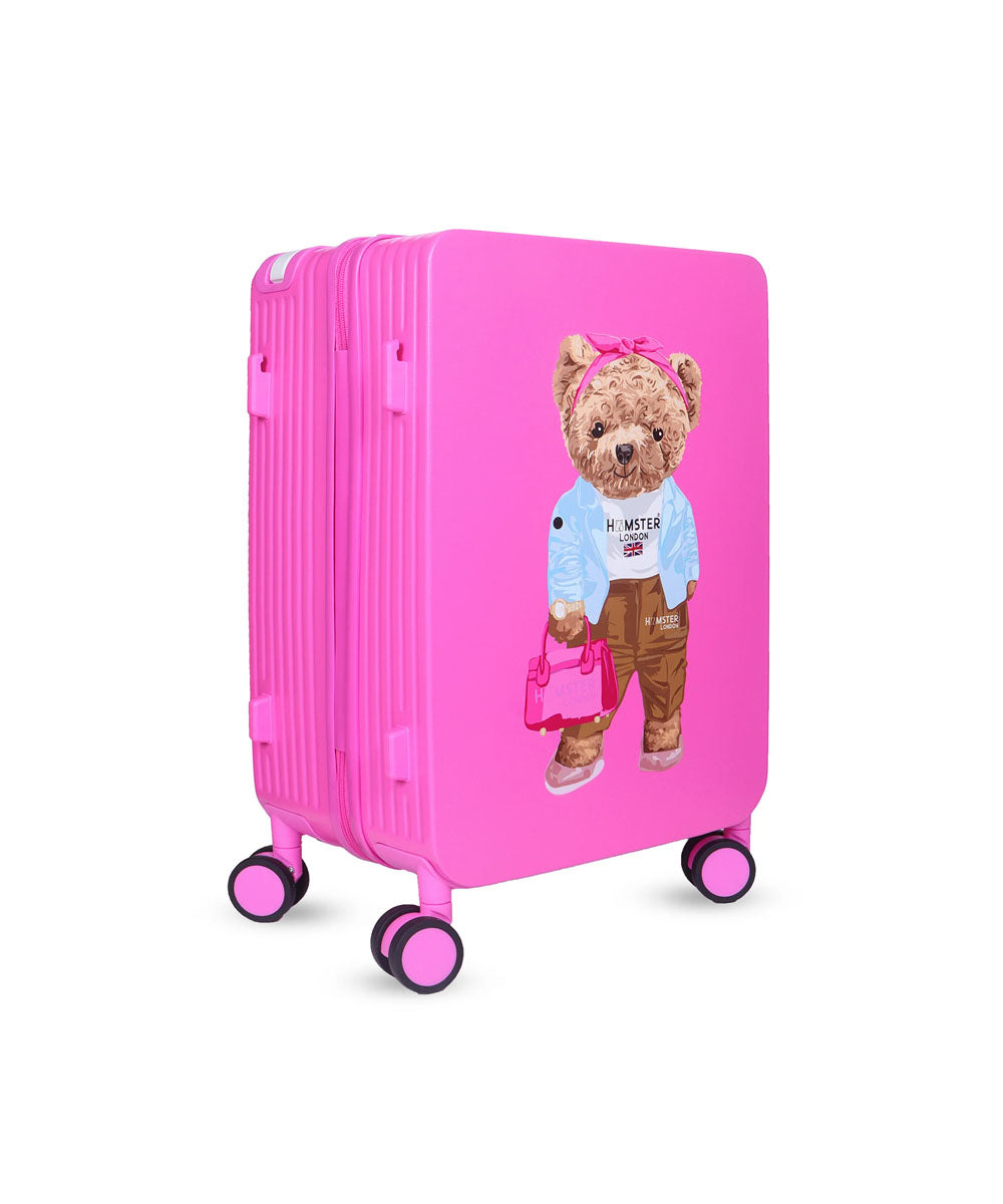 Hamster London Ted H Holiday Luggage Pink 20in