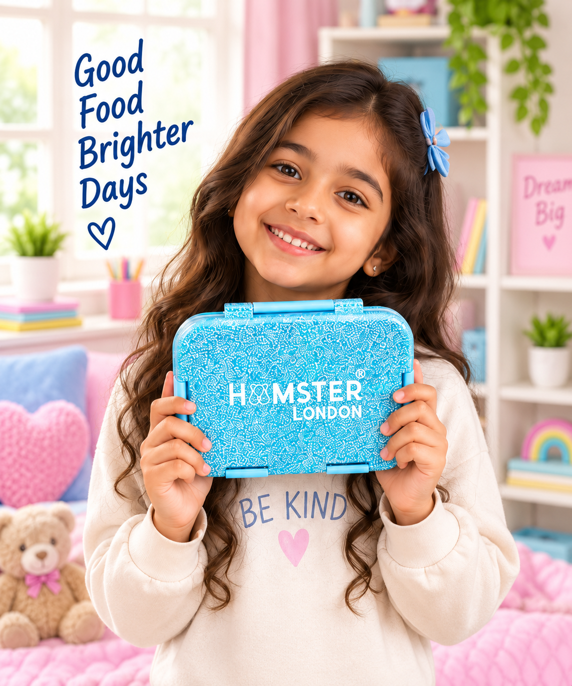 Hamster London Bento Box Glitter Blue
