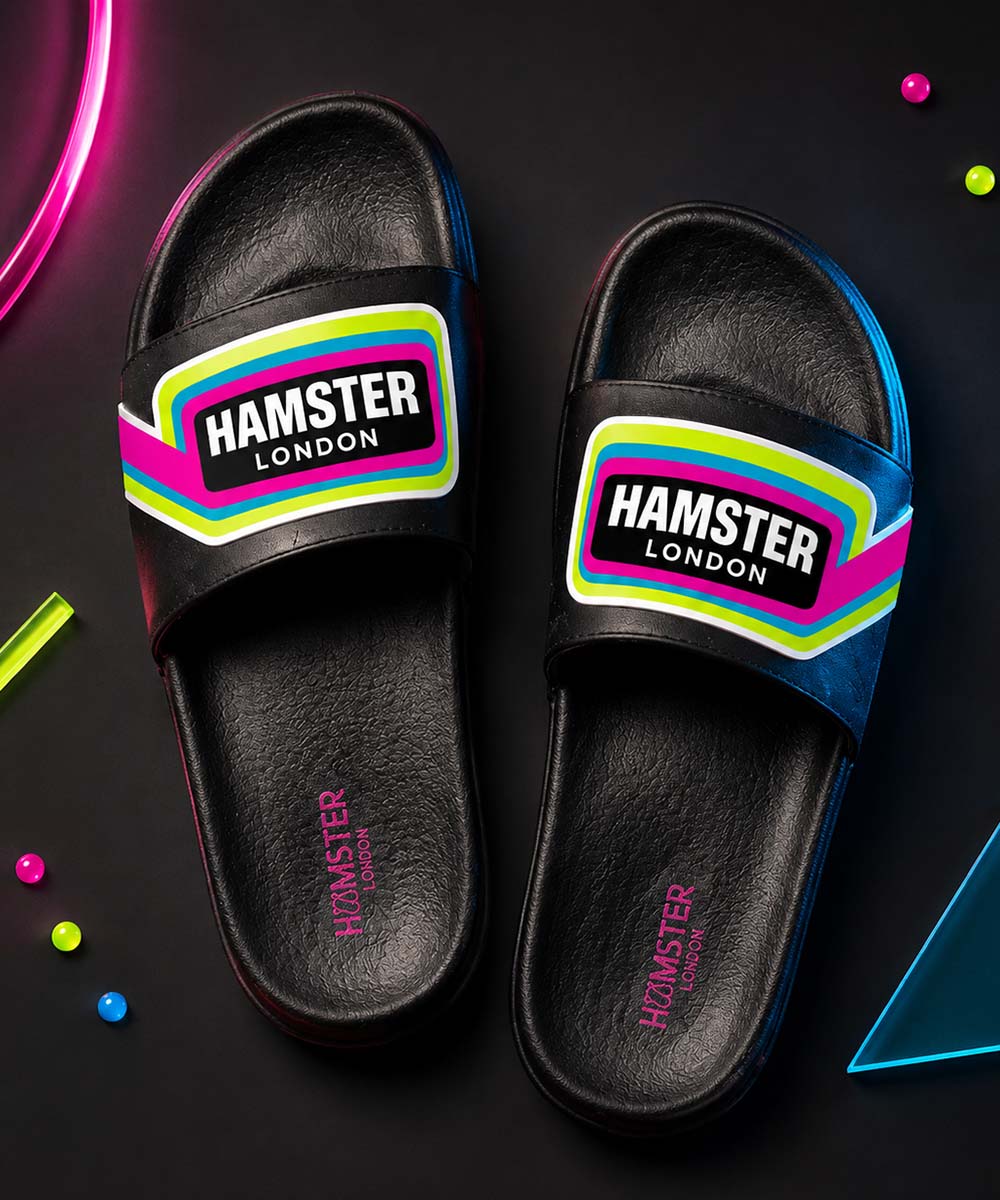 Hamster London Hilton Slides Black