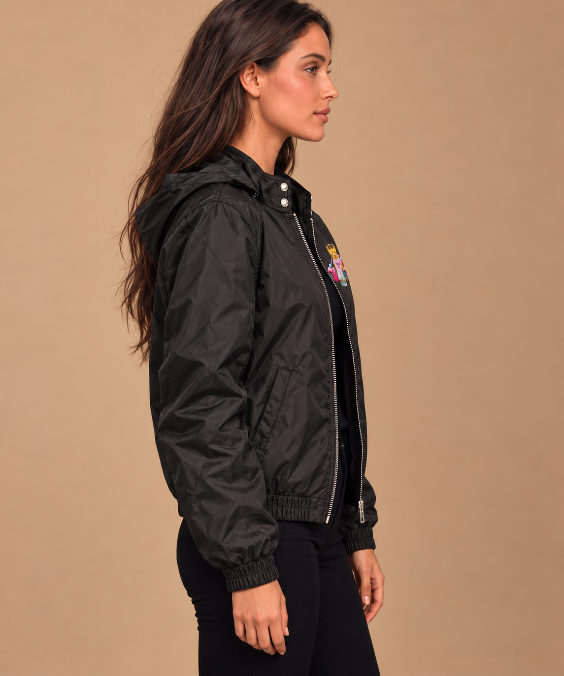 Hamster London TED H Hoodie Bomber Jacket Black