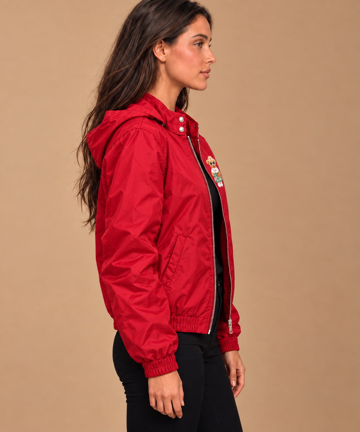 Hamster London TED H Hoodie Bomber Jacket Red