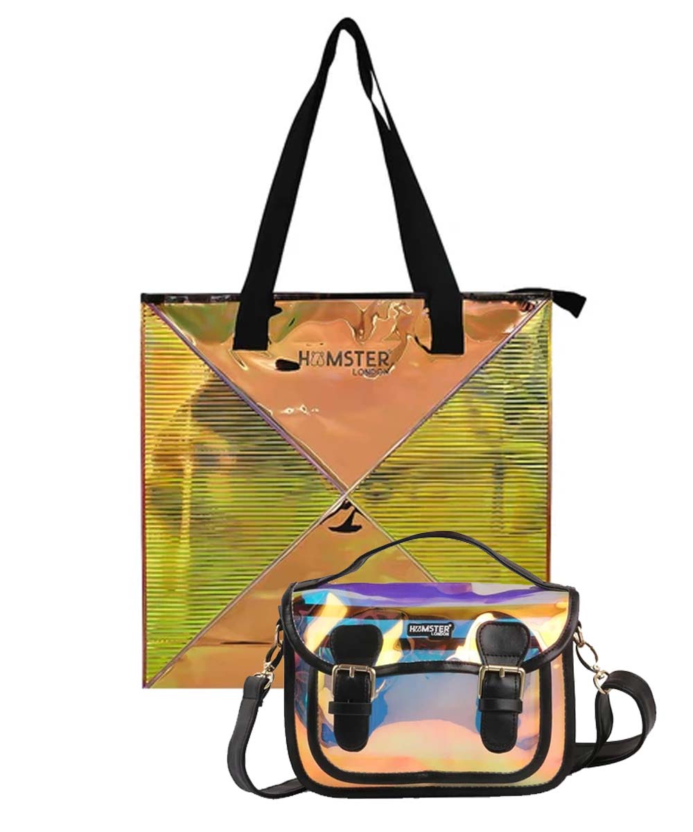 Hamster London Shiny Classic Tote Bag Black