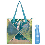 Hamster London Gift Hamper Classic Tote Bag Aqua with Bottle