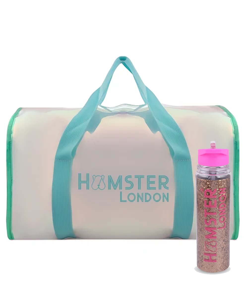 Hamster London Shiny Classic Duffle Bag Aqua Large