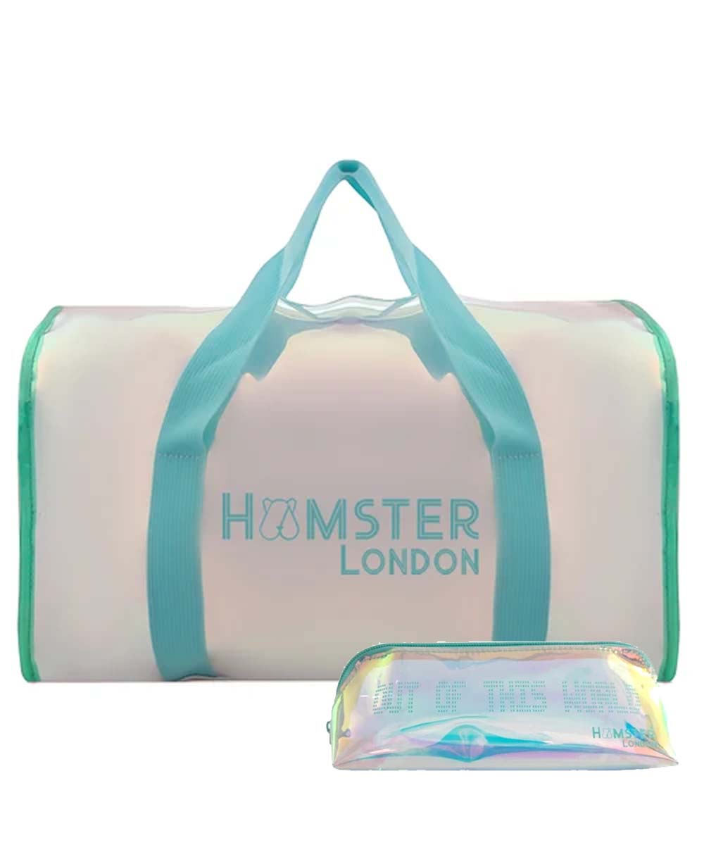Hamster London Shiny Classic Duffle Bag Aqua Large