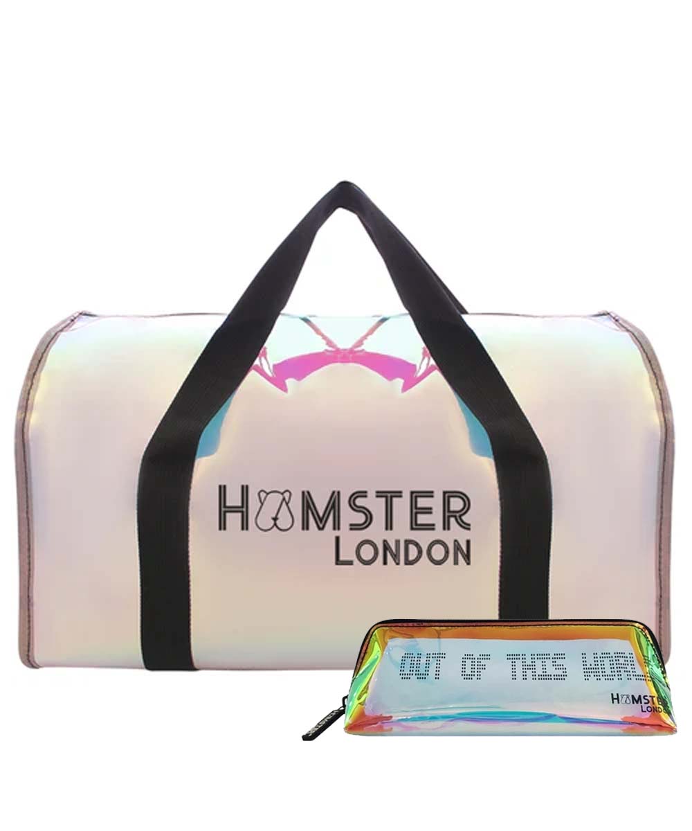 Hamster London Shiny Classic Duffle Bag Black Large