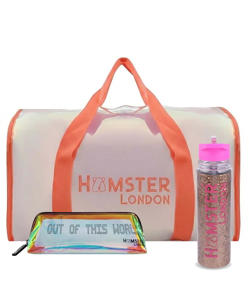 Hamster London Shiny Classic Duffle Bag Orange Large