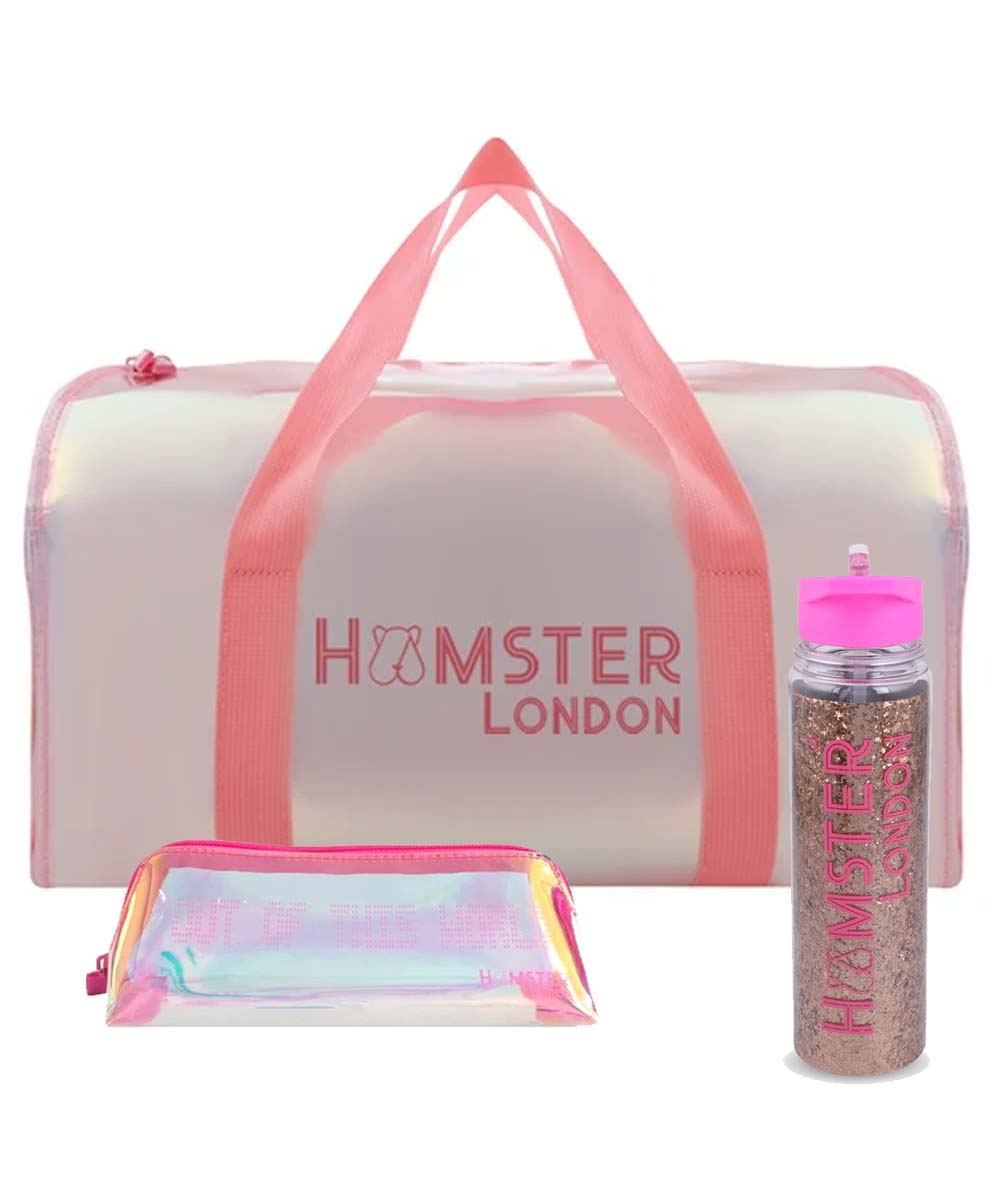 Hamster London Shiny Classic Duffle Bag Pink Large