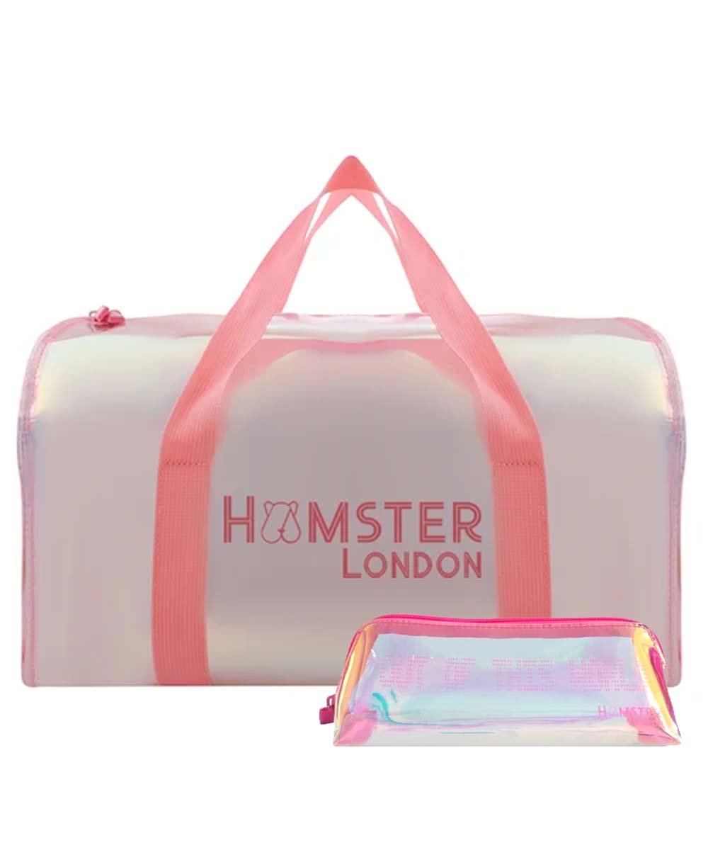 Hamster London Shiny Classic Duffle Bag Pink Large
