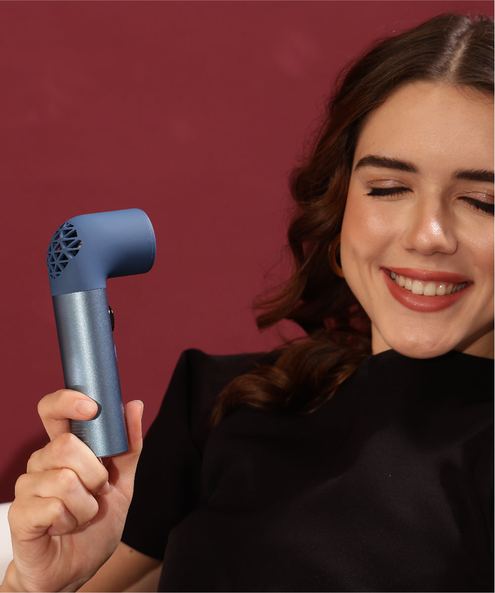 Hamster London Cold Compress Handheld Fan – Blue