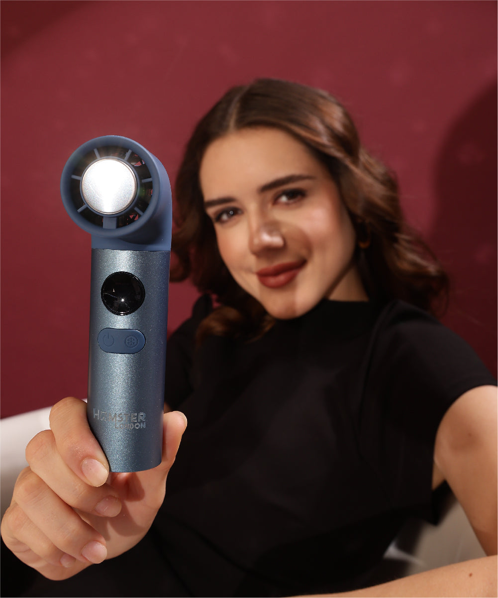 Hamster London Cold Compress Handheld Fan – Blue