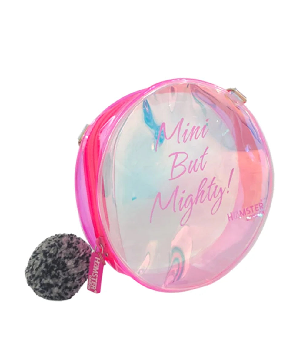 Hamster London Shiny Classic Mini But Mighty Pom Pom Sling Pink