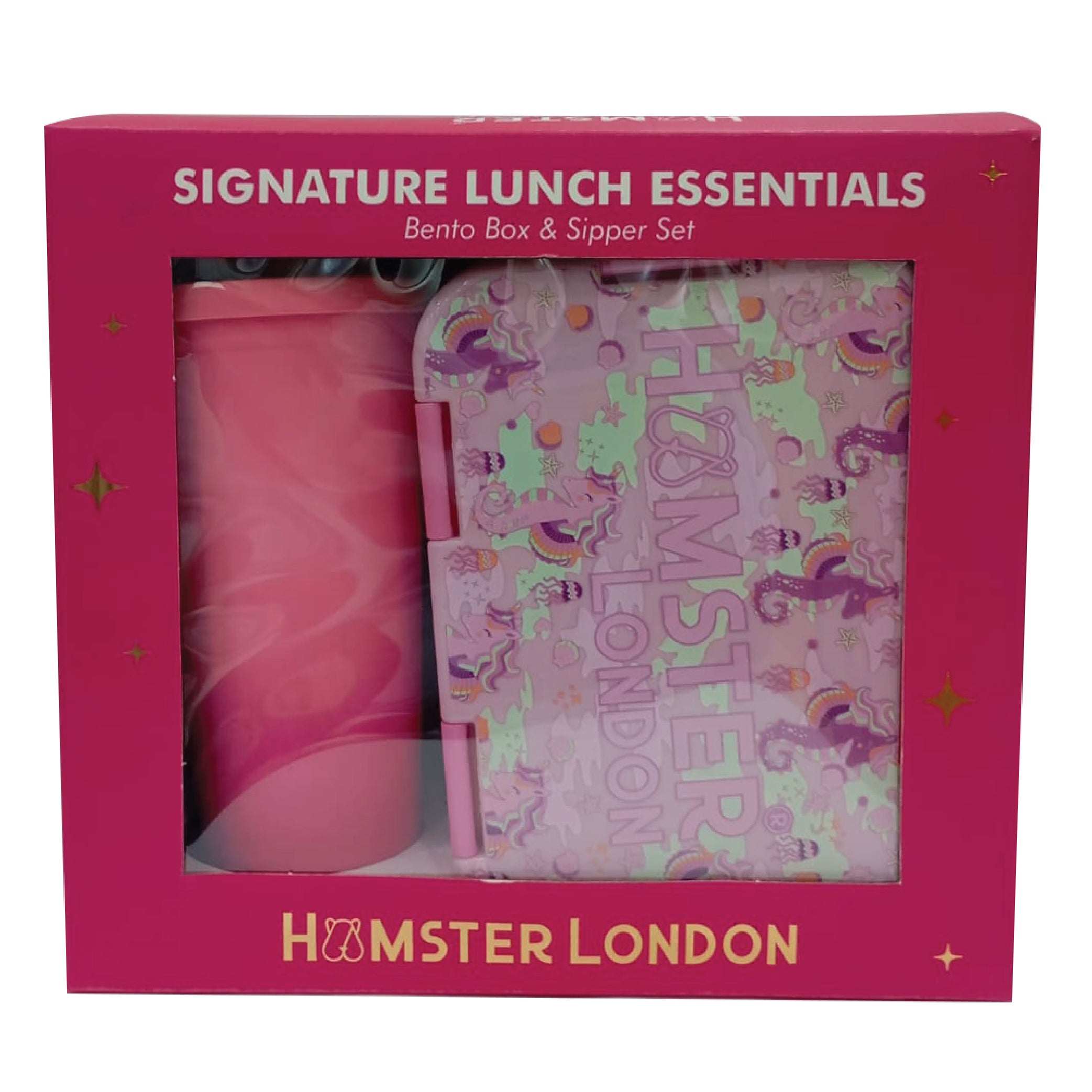 Hamster London Bento Box Perky Unicorn and Sipper Set