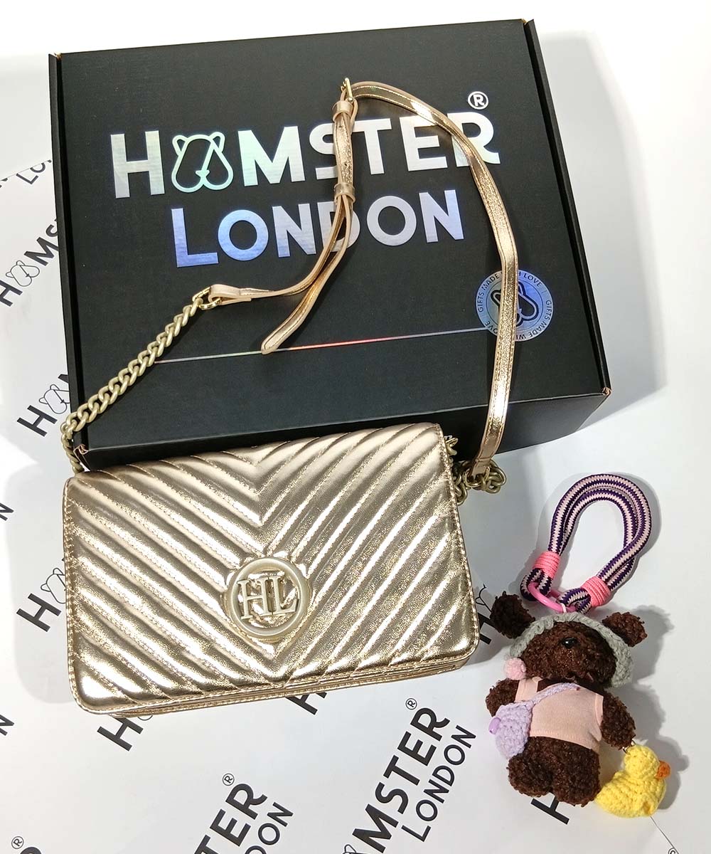 Product Title Hamster London Nights Edit Sling Gold Gift Set with Key Charm & Gift Box