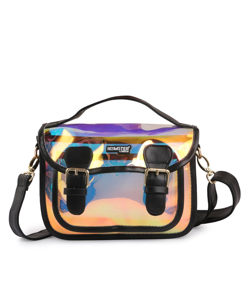 Hamster London Shiny Classic Sling Bag Black