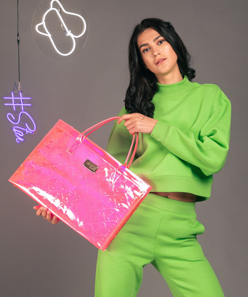 Hamster London Raver Tote Bag Pink