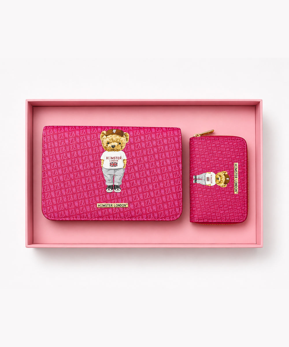 Hamster London limited edition Party Sling With Wallet Gift Hot Pink Box