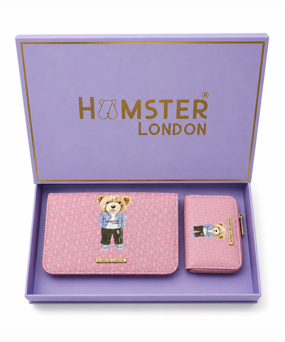 Hamster London limited edition Party Sling With Wallet Gift Pink Box