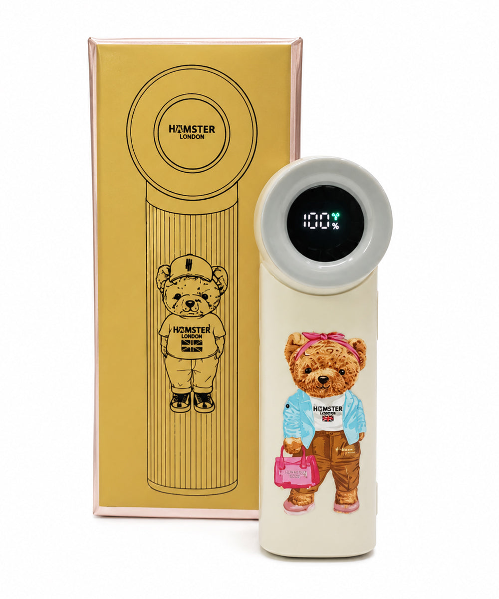 Hamster London Ted H Cool Handheld Fan – Off White