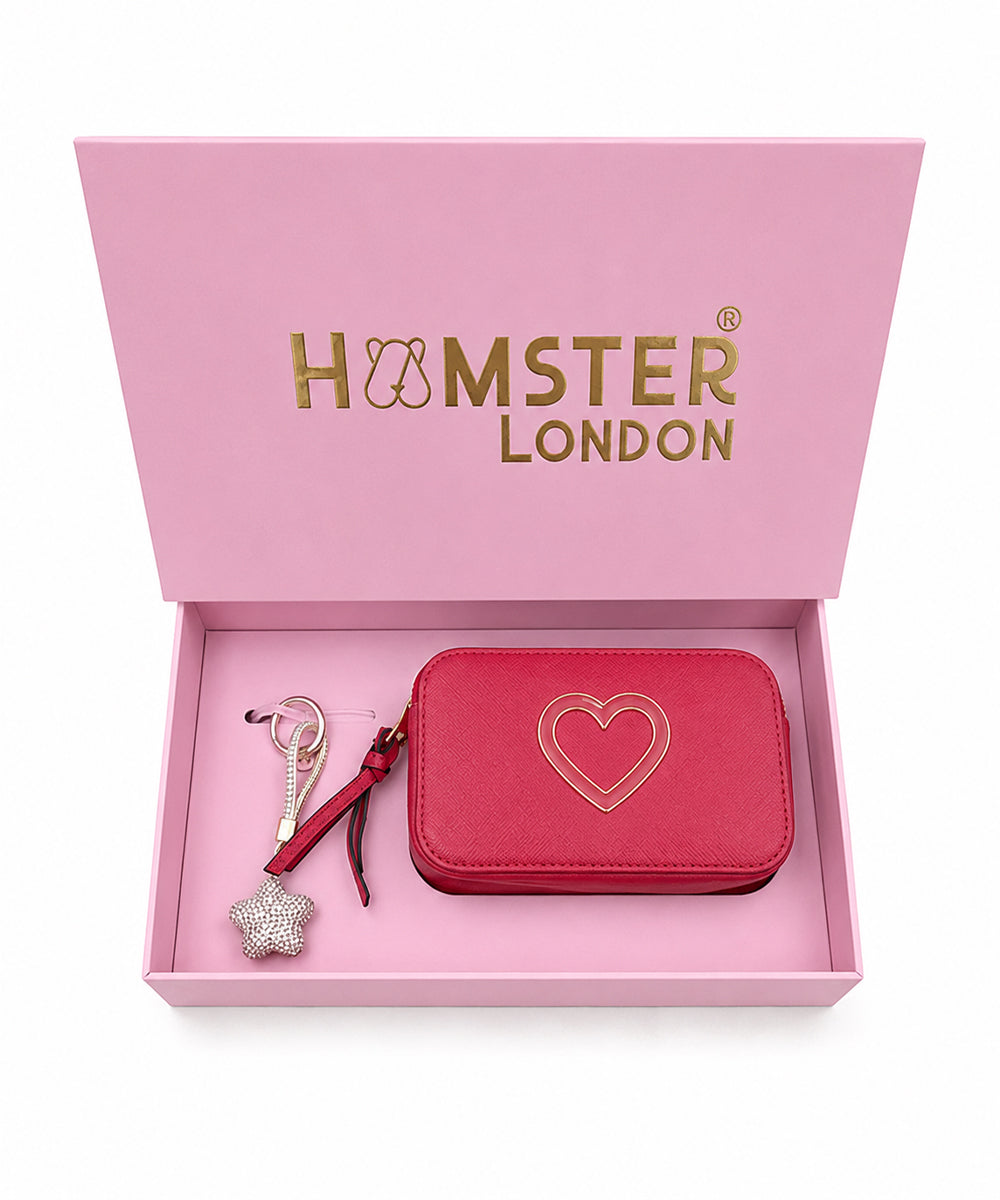 Hamster London Hot Pink Twist Sling & Charm Gift Box Set