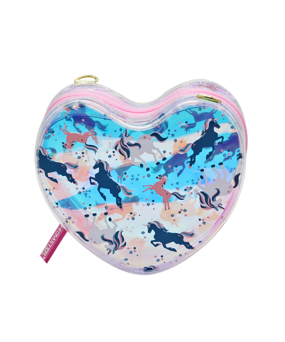 Hamster London Shiny Classic Heart Sling Bag Unicorn