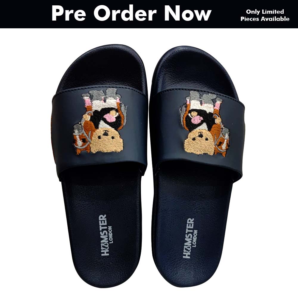 Hamster London Ted H Equestrian Slides Blue
