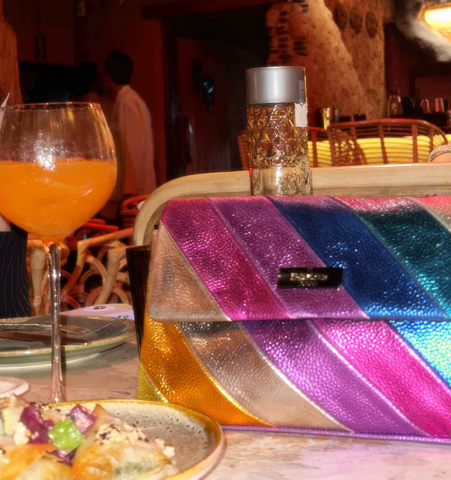 Hamster London Beverley Rainbow Wave Handbag