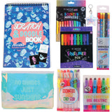 Hamster London Gift Hamper Stationery Set Mermaid + Fineliner + Scented Markers + Gel Pen + Crayon + Pouches