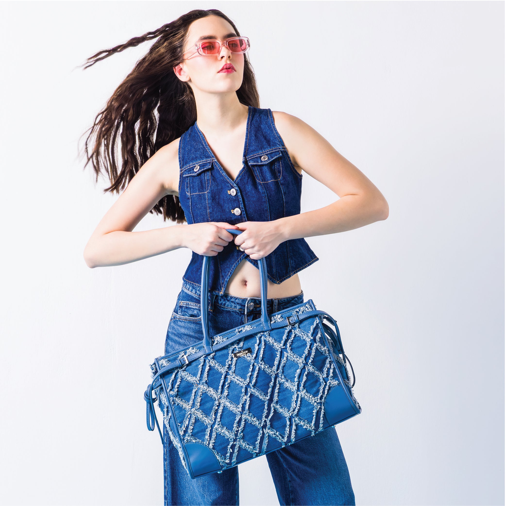 Hamster London Urban Eden Ivy Tote Bag Blue