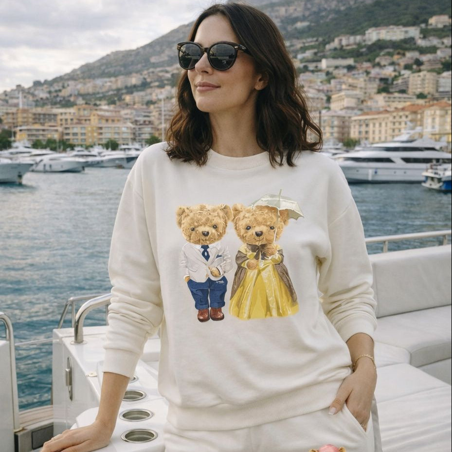 Hamster London Ted H Holiday White Sweatshirt