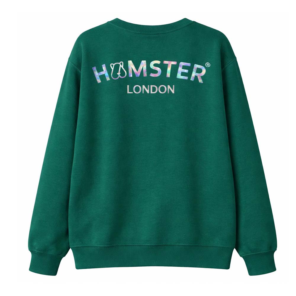 Hamster London Pup H Holiday Green Sweatshirt