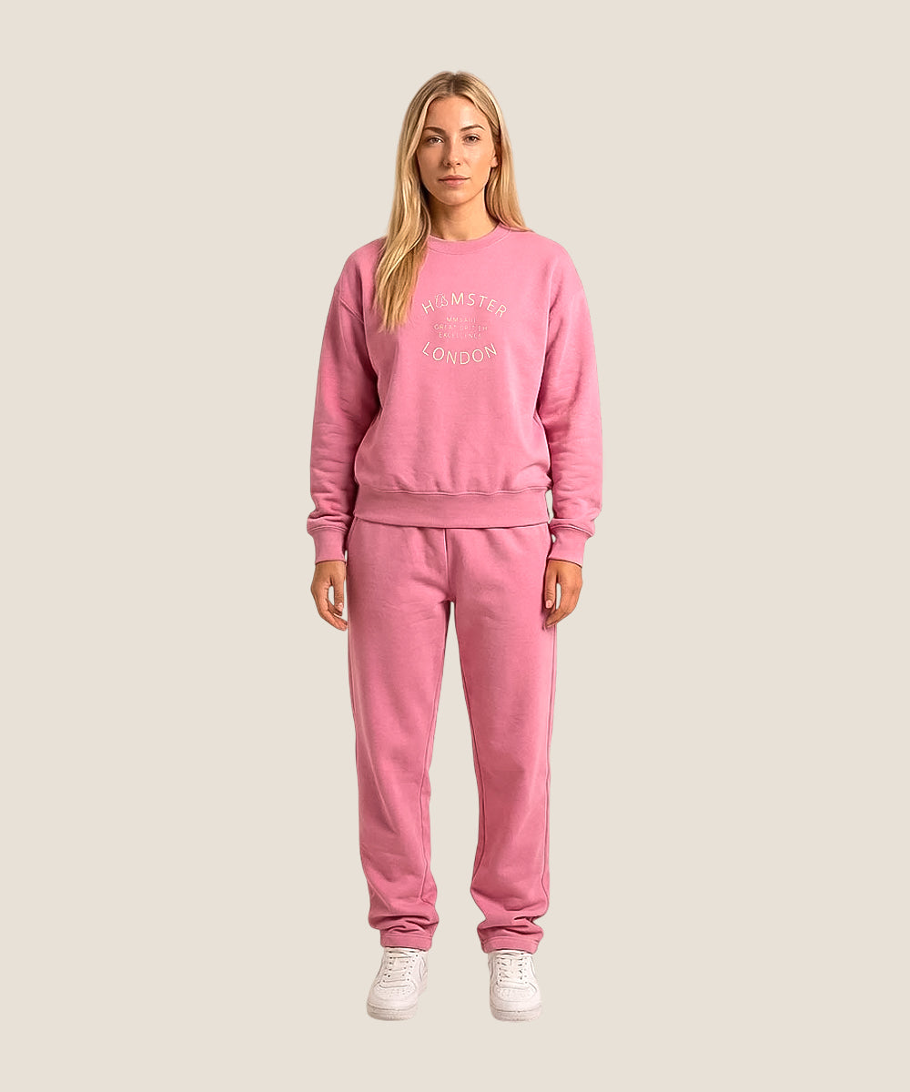 Hamster London Great British Excellence Sweatshirt & Lowers Set Pink