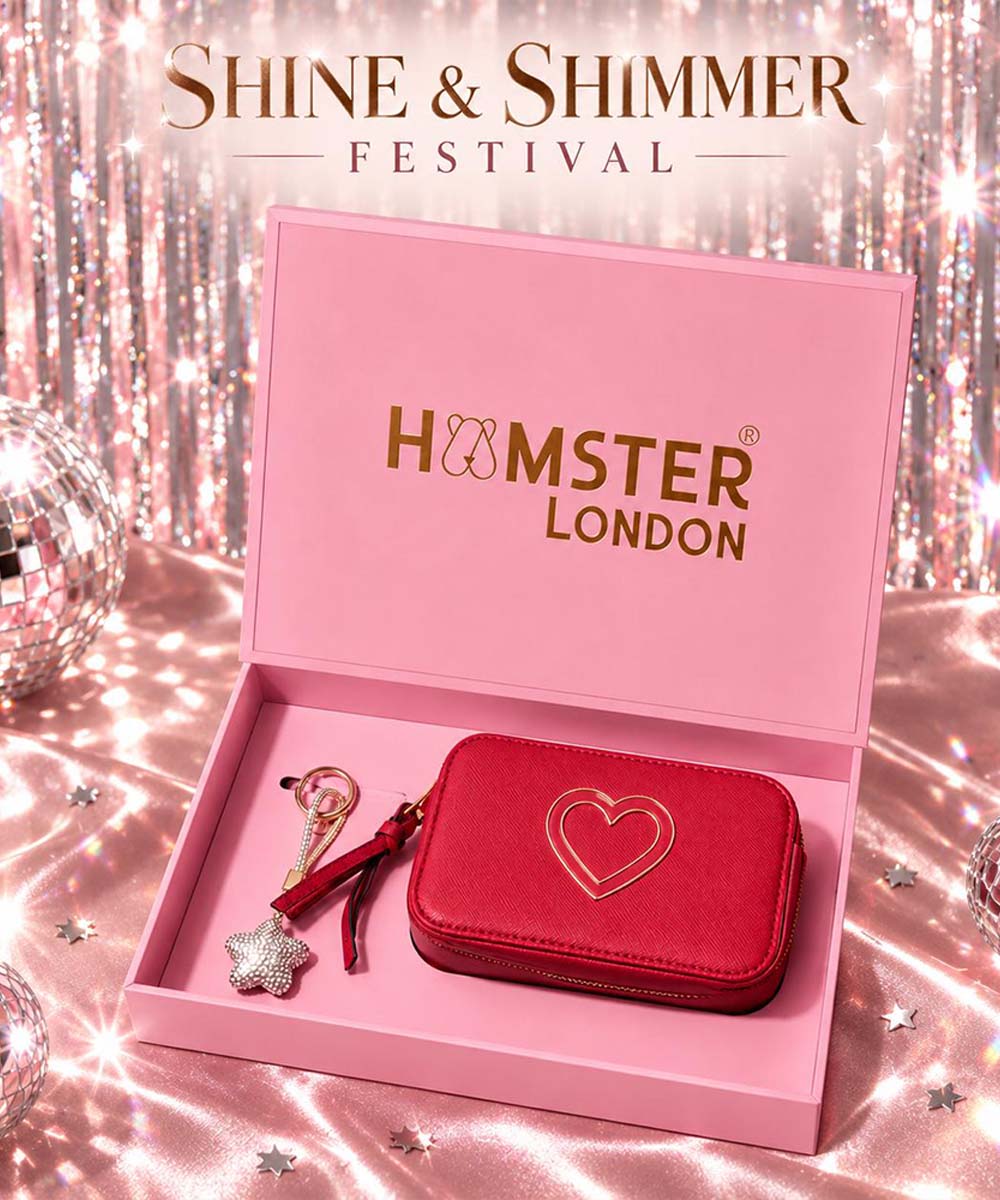 Hamster London Hot Pink Twist Sling & Charm Gift Box Set