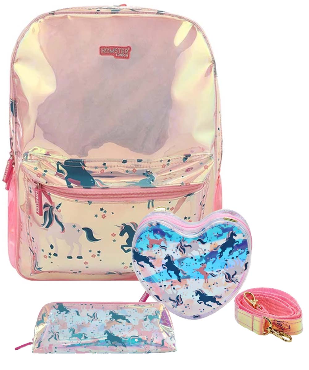 Hamster London Shiny Classic Backpack Unicorn Big