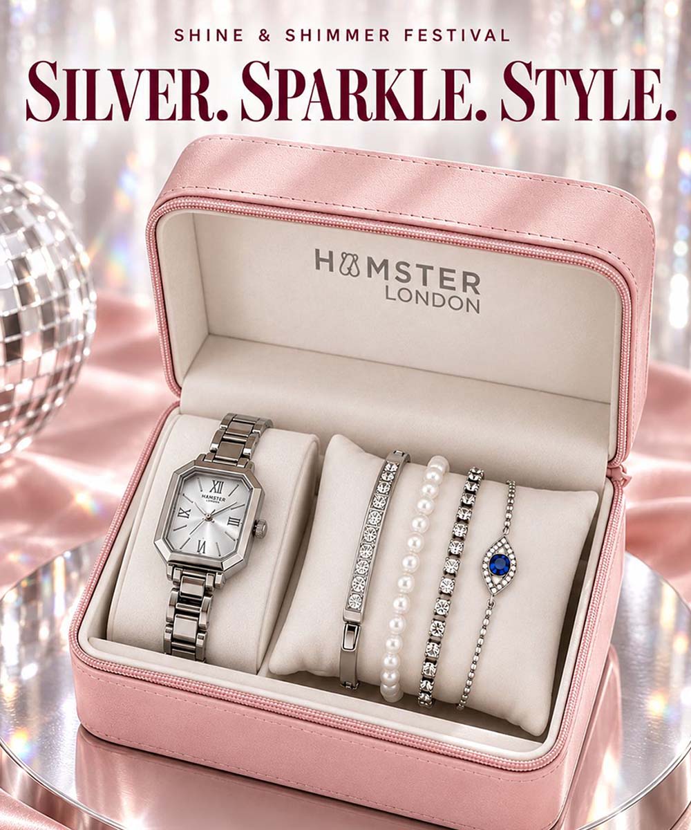 Hamster London Morning Star Women Silver Watch